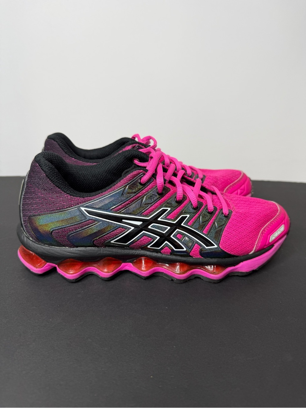 Asics Pink and Black Women's Athletic Running Sneakers
